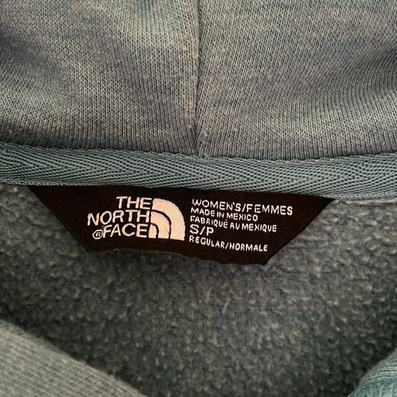 North Face Women Small Hoodie Sweatshirt Hooded Full Zip Pockets Jacket Blue - Picture 3 of 5